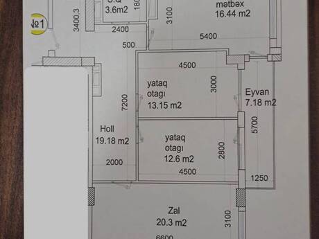 3 otaqlı mənzil, 109 m², 28 May: 310 000 ₼ 2