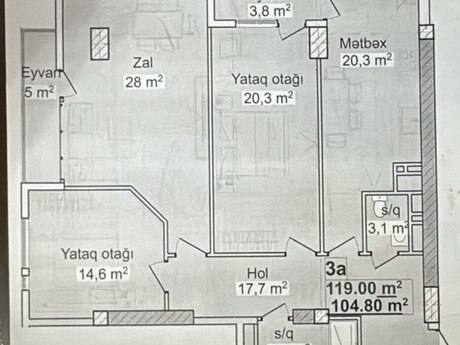 3-комнатная квартира, 120 м², 20 Yanvar: 306 000 ₼ 4
