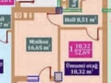 2 otaqlı mənzil, 55 m², Qara Qarayev: 149 000 ₼ 2