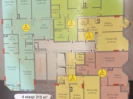 4 otaqlı yeni tikili - Azadlıq Prospekti m. - 148 m²