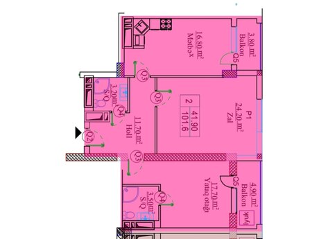 2 otaqlı mənzil, 102 m², 28 May: 300 000 ₼ 4
