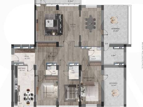 4 otaqlı mənzil, 251 m², Şah İsmayıl Xətai: 1 055 800 ₼ 3