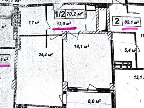 2-комнатная квартира, 71 м², Qara Qarayev: 189 000 ₼ 3