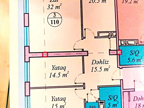 3 otaqlı mənzil, 110 m², Həzi Aslanov: 240 000 ₼ 5