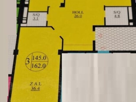3 otaqlı mənzil, 162 m², Elmlər Akademiyası: 446 000 ₼ 3