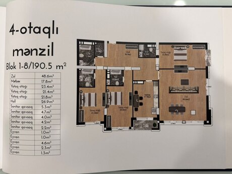 4-комнатная квартира, 191 м², Malibo Residence: 690 000 ₼ 4