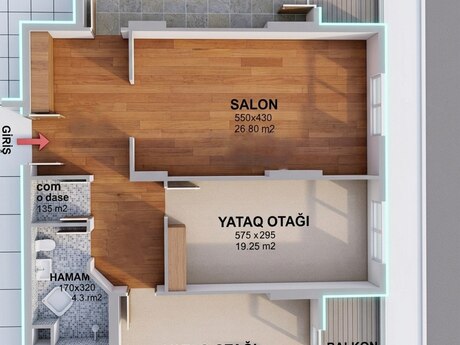 3 otaqlı mənzil, 118 m², Nizami: 390 000 ₼ 2