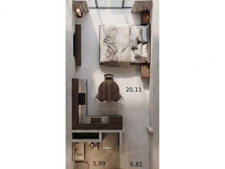 1-комнатная квартира, 37,6 м², Digital Residence: 223 958 ₼ 2