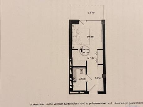 1 otaqlı yeni tikili - Sea Breeze q. - 38.9 m²