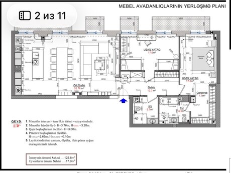 4-комнатная квартира, 141 м², Knightsbridge Residence White City: 715 000 ₼ 5