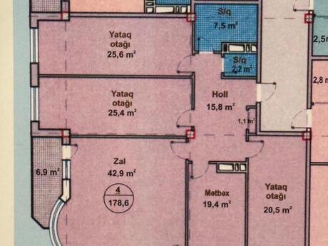4 otaqlı mənzil, 179 m², Həzi Aslanov: 340 000 ₼ 3
