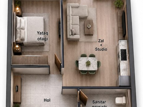 2-room apartment, 40 m², 28 May: 159 000 ₼ 2