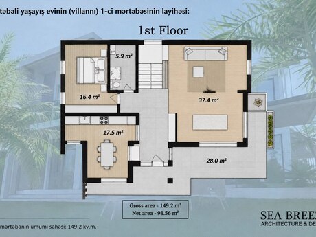 5 otaqlı həyət evi/bağ evi - Nardaran q. - 291 m²