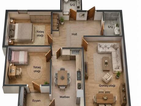 3 otaqlı mənzil, 112 m², Nəriman Nərimanov: 345 000 ₼ 2