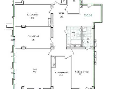 5-room apartment, 235 m², Central Towers: 1 125 650 ₼ 3