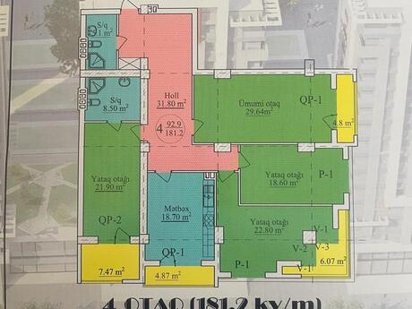 4 otaqlı mənzil, 181 m², Nəriman Nərimanov: 385 000 ₼ 2