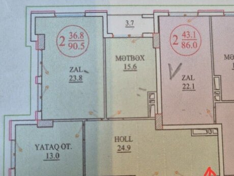 2 otaqlı mənzil, 90 m², Nərimanov: 333 000 ₼ 2