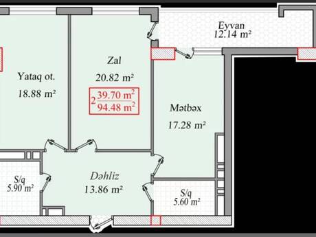 2 otaqlı mənzil, 94,4 m², Panorama Bayıl: 265 000 ₼ 5