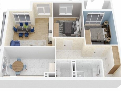 3 otaqlı mənzil, 110 m², Azadlıq Prospekti: 336 000 ₼ 2