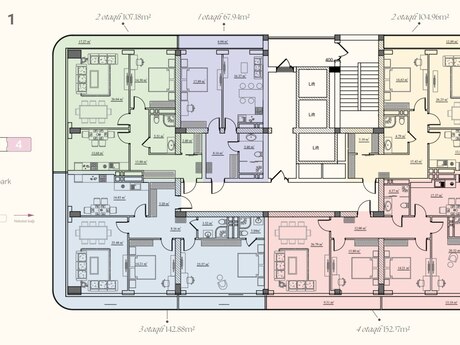 Badamdarda 2 otaqlı yeni tikili mənzil satılır, 105 m², 344 688 AZN, şəkil 5 / 6