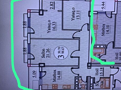 3 otaqlı mənzil, 100 m², 28 May: 280 000 ₼ 2