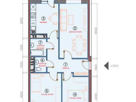3-room apartment, 73 m², Hövsan: 147 000 ₼ 2