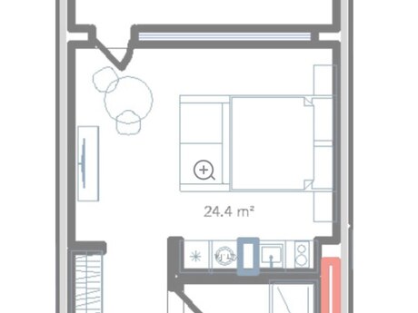 1-комнатная квартира, 36,1 м², Sea Breeze: 147 000 ₼ 4