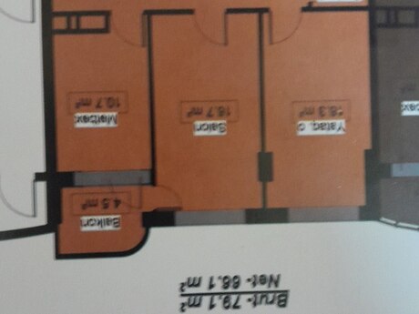 2 otaqlı mənzil, 79,1 m², Lökbatan: 96 500 ₼ 2