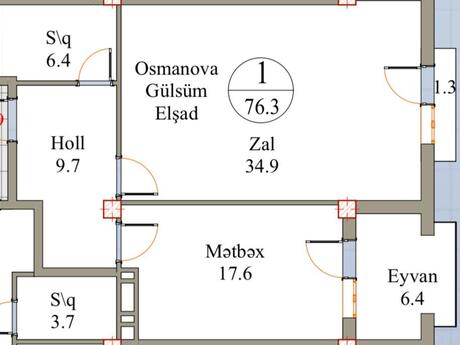 1-room apartment, 76,3 m², London Evləri: 215 000 ₼ 4