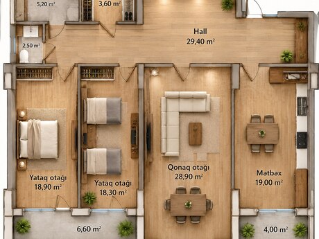3 otaqlı mənzil, 153 m², Nərimanov: 390 000 ₼ 2
