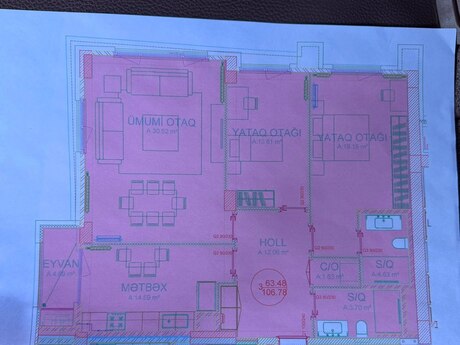 3-room apartment, 110 m², City Garden: 358 000 ₼ 3