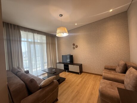 2-room apartment for rent, 101 m², Riva Residence: 1 500 ₼/mo 2