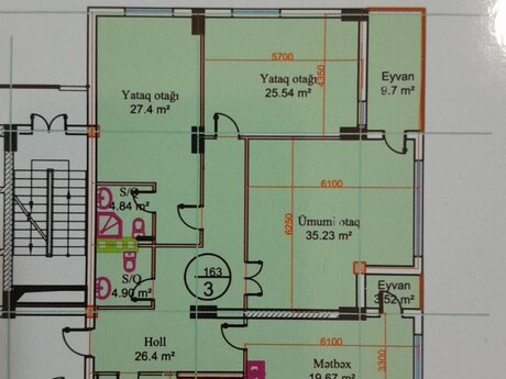 3-комнатная квартира, 163 м², Elmlər Akademiyası: 472 700 ₼ 3