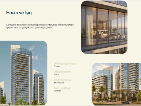 1-room apartment, 36 m², Sea Breeze: 154 319 ₼ 3