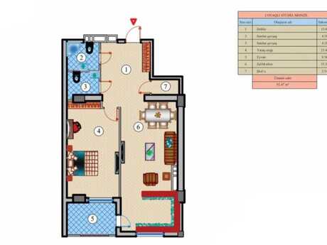 2 otaqlı mənzil, 93 m², Zümrüd Residence: 294 000 ₼ 2