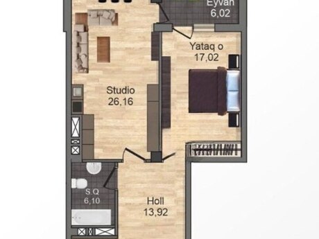 2 otaqlı mənzil, 72 m², 28 May: 214 000 ₼ 3
