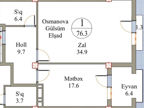 2 otaqlı mənzil, 77 m², Nərimanov: 214 000 ₼ 4