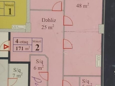 4 otaqlı mənzil, 171 m², Şah İsmayıl Xətai: 460 000 ₼ 2