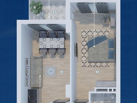 1 otaqlı mənzil, 63,3 m², Koroğlu: 203 000 ₼ 2