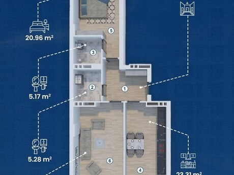 2 otaqlı mənzil, 104 m², Koroğlu: 325 000 ₼ 2