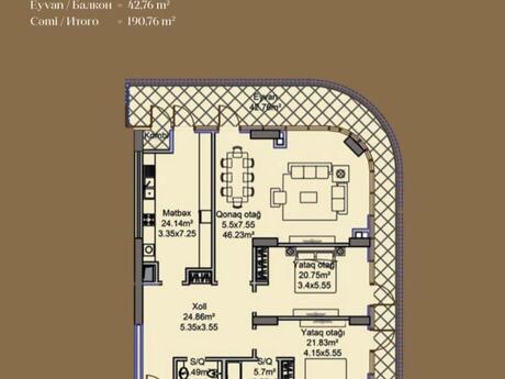 3 otaqlı mənzil, 187 m², Ağ şəhər: 935 000 ₼ 4