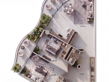 3 otaqlı mənzil, 141 m², Digital Residence: 913 767 ₼ 3