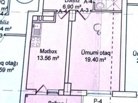 1-комнатная квартира, 49 м², Qara Qarayev: 153 000 ₼ 2