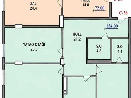3 otaqlı mənzil, 154 m², Central Towers: 547 000 ₼ 4