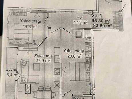 3 otaqlı mənzil, 95,8 m², İnşaatçılar: 239 500 ₼ 5