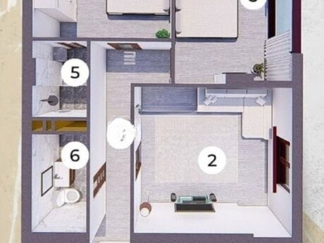 3 otaqlı mənzil, 107 m², Nəsimi Residence: 340 000 ₼ 2