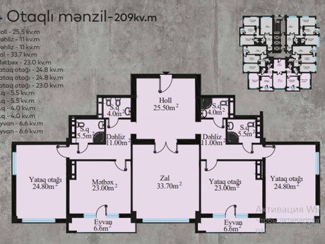 4 otaqlı mənzil, 209 m², 28 May: 773 000 ₼ 5