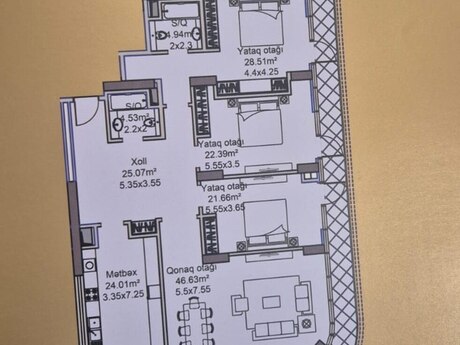 4 otaqlı mənzil, 225 m², Twin Towers: 1 507 500 ₼ 4