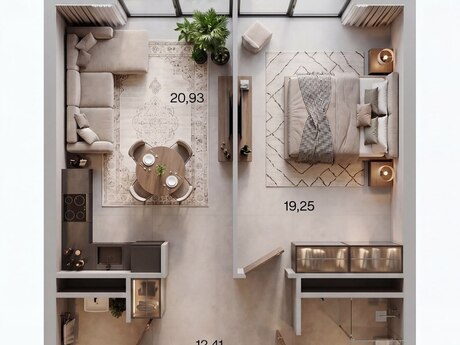2 otaqlı mənzil, 76,6 m², Digital Residence: 540 765 ₼ 2