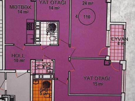 4-комнатная квартира, 110 м², Neftçilər: 240 000 ₼ 3